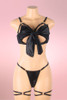 Cerise Cupless Black Plus Size Lingerie Set