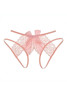 Crotchless Lace Bow Thong Panty 