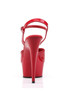 Pleaser USA Delight 609 Red Patent 6” Ankle Strap High Heel Stiletto Platform Peep Toe Sandals