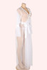 Angelica Plus Size White Sheer Mesh Dressing Gown Long Robe