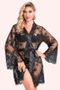 Nympha Black Eyelash Lace Robe