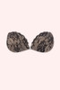 Front view of the actual product photo of the Vintage Black Lace Scallop edge Sticky Adhesive Stick on bra