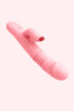 Nicholas Thrusting and Rotating Dildo rechargeable dildo vibrator. upclose photo showing the speed controls and on/off buttons.