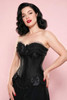 Black Satin Vintage Saloon Corset.