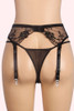 Fifi Black Romantic Lace Garter Belt