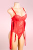 Selene Red Lace Plus Size Bodysuit