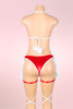 Candy Christmas Red Velvet Plus Size Bra and Panty Set