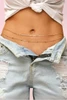 Gold Double Layer Beaded Belly Waist Chain Body Jewelry
