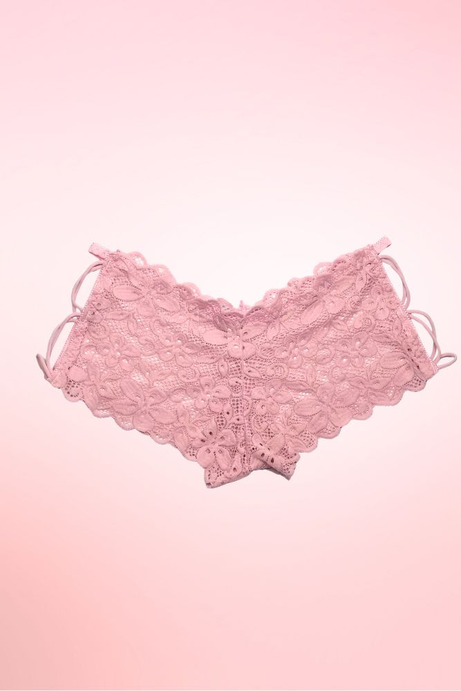 Lace Cheeky Panty with Cross Strappy Side