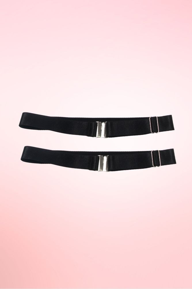 Black Elastic Thigh Garters