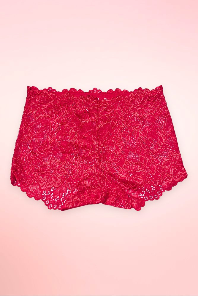 Lace Boyleg Panty Scalloped Floral Lace Boyshort Underwear