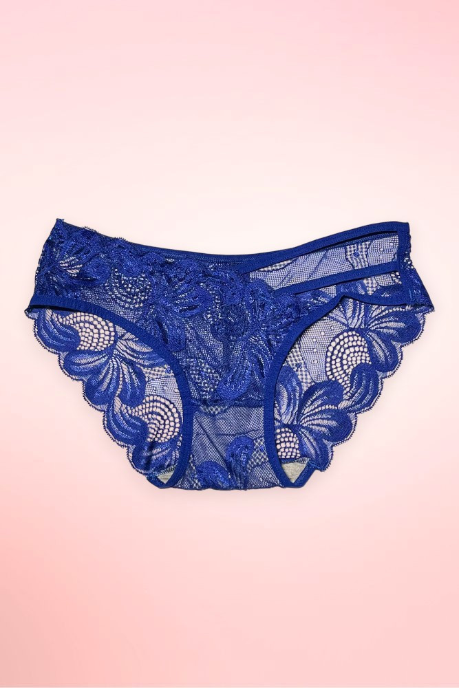 Double Side Strap Floral Lace Bikini Panty Underwear