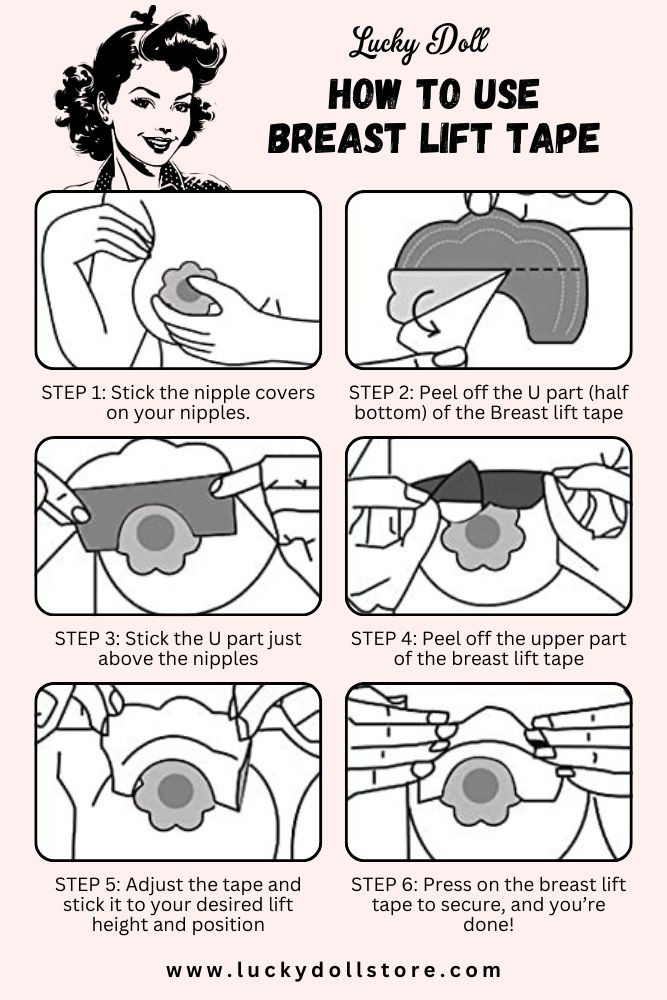 How to use the Breast lift tape