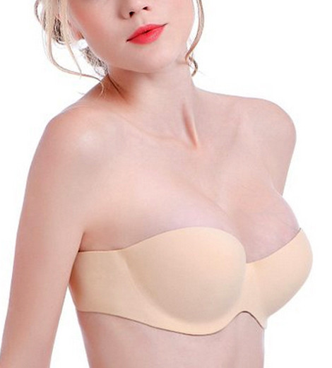Ultra Seamless Strapless Push up Adjustable Back Strap Bra