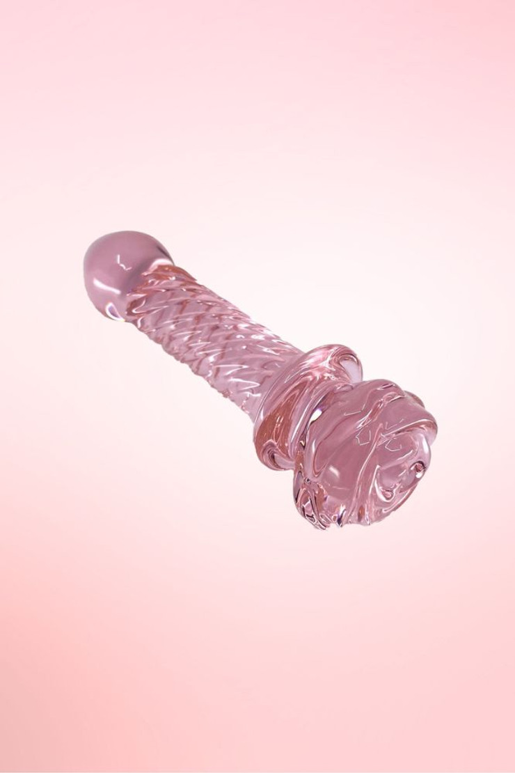 Rose Glass Dildo