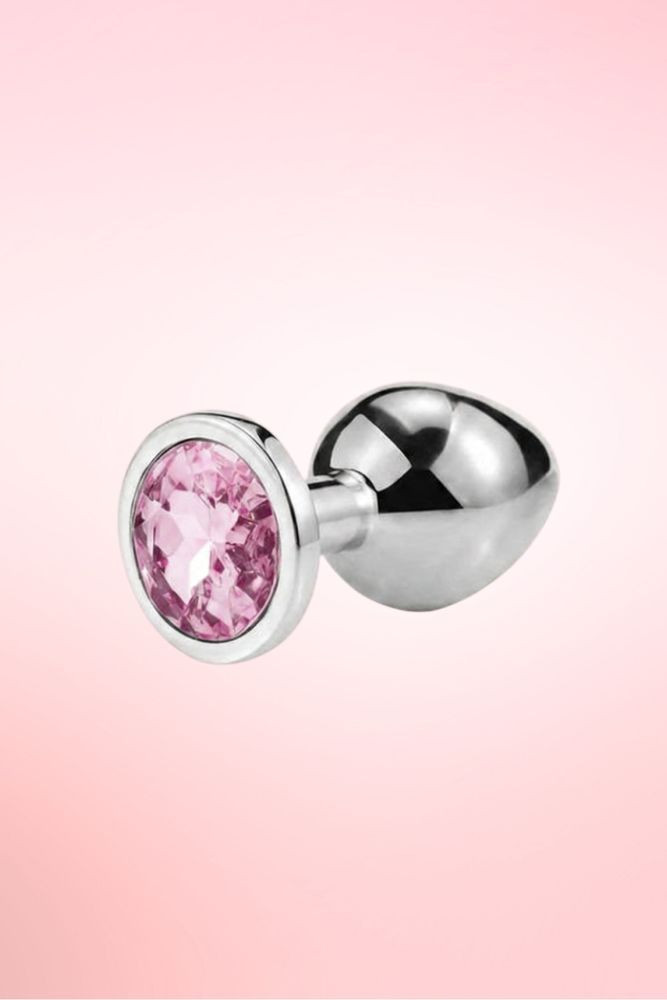 Stainless Steel Metal Jeweled Anal Butt Plug 