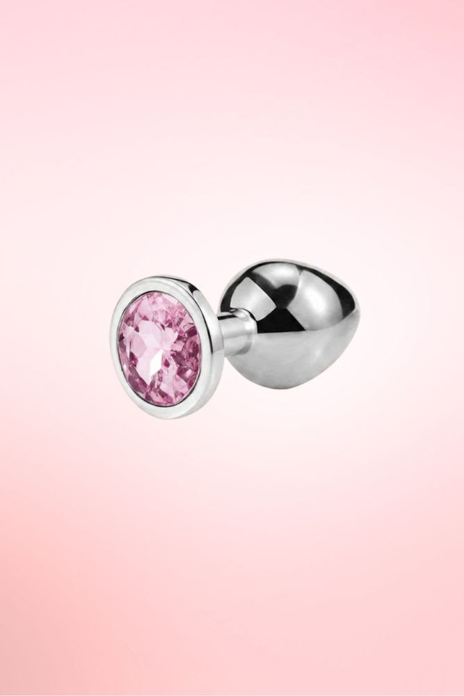 Stainless Steel Metal Jeweled Anal Butt Plug 