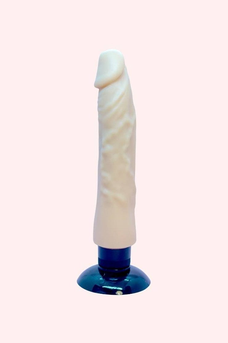 Jax Realistic Dildo Vibrator Soft Skin Feel with Strong Suction Cup Actual product photo in flesh