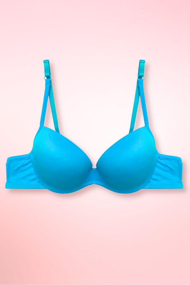 Aqua Blue Seamless Tshirt Bra.