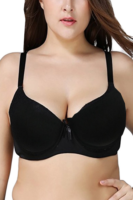 Black Full Cup D big Cup Bra