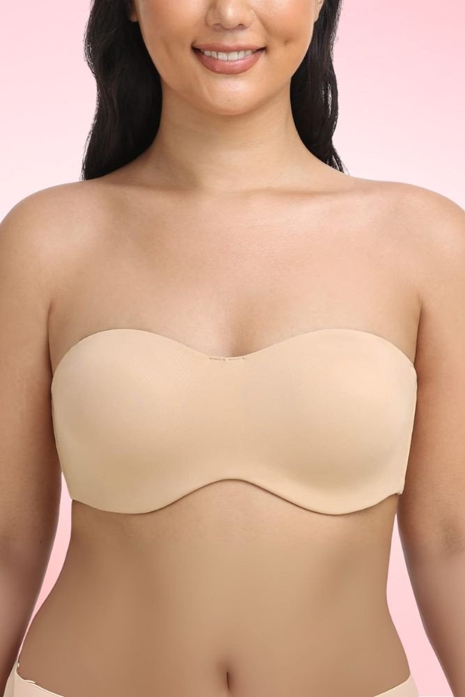 D Cup Seamless  Plus Size Strapless Bra