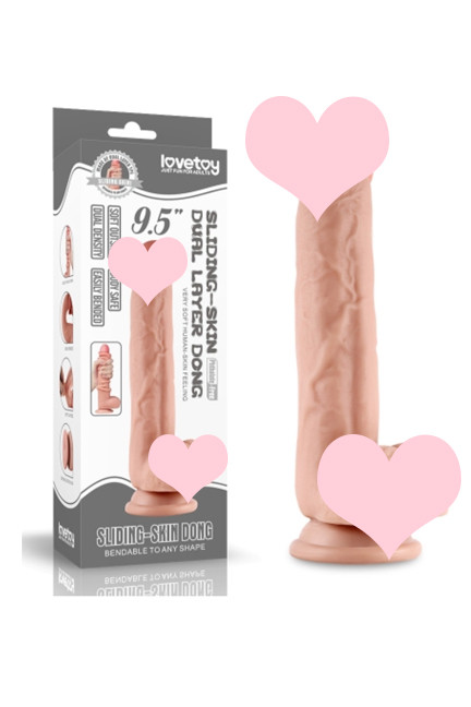 Lovetoy 9.5¨Dual Layer Realistic Sliding Skin Dildo