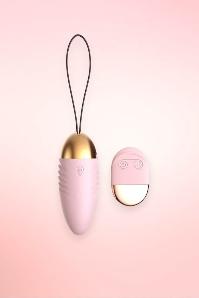 Pink Egg Bullet Vibrator with Remote Control.