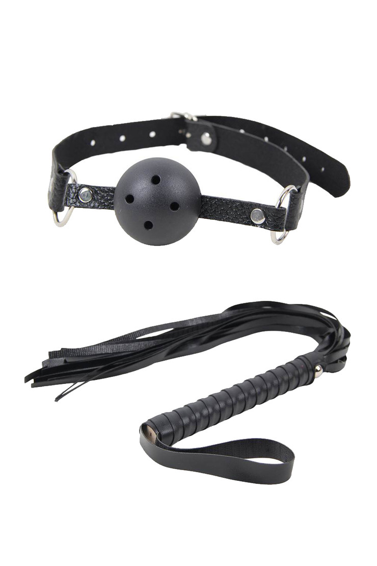 Black Faux Leather Fur Lined Beginners Bondage Kit
