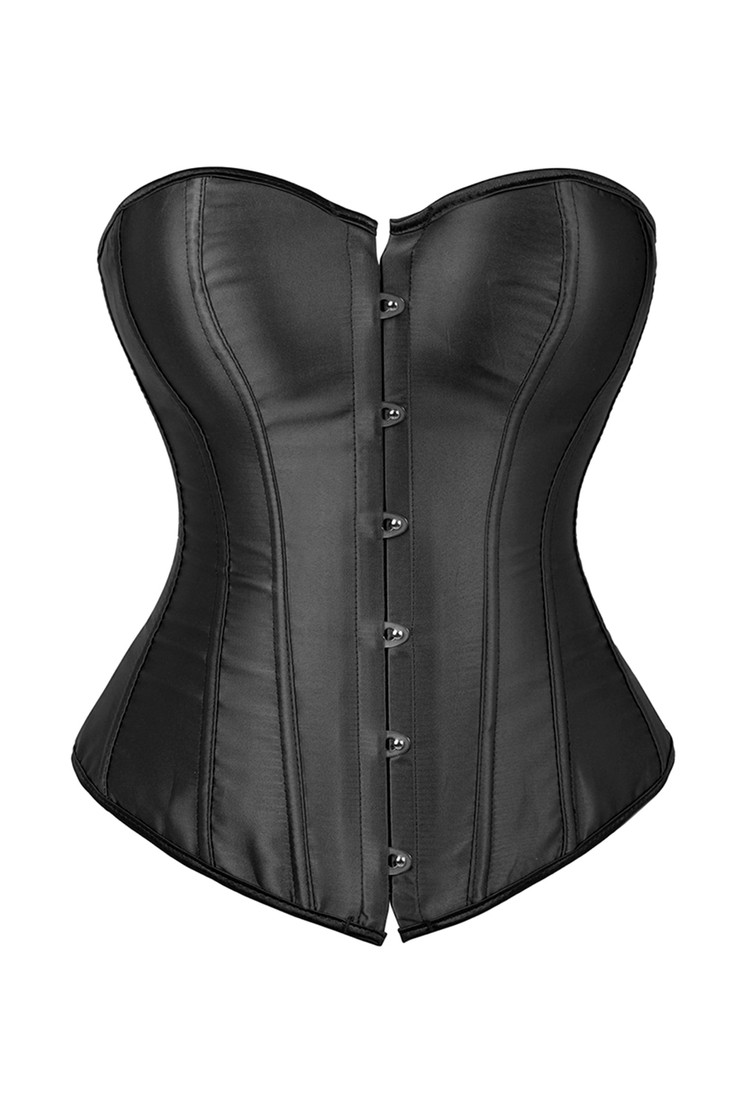 Black Satin Corset Top