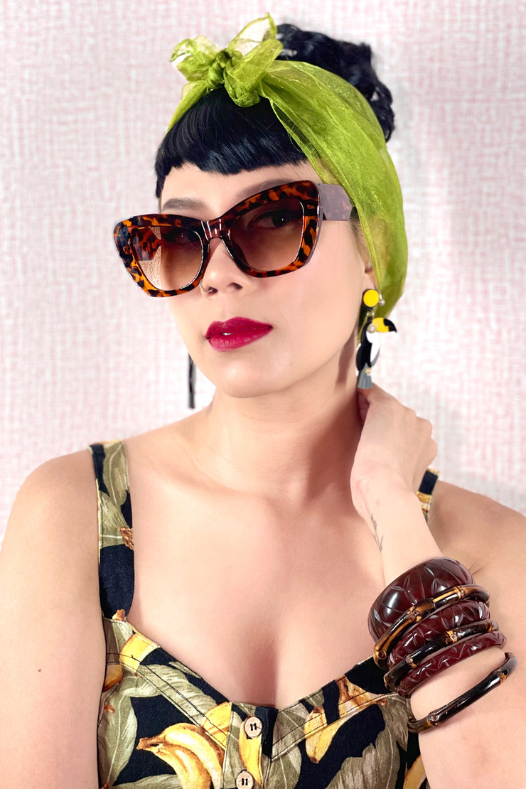 Evie Tortoise Wide Cat Eye Old Hollywood Retro Sunglasses