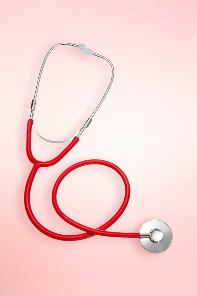 Realistic Red Stethoscope Sexy Nurse Accessory