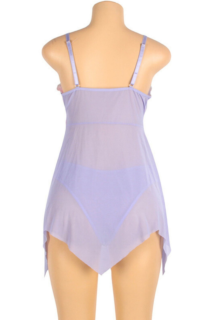 Fernie Pastel Lavender Asymmetric Classic Fairy Babydoll