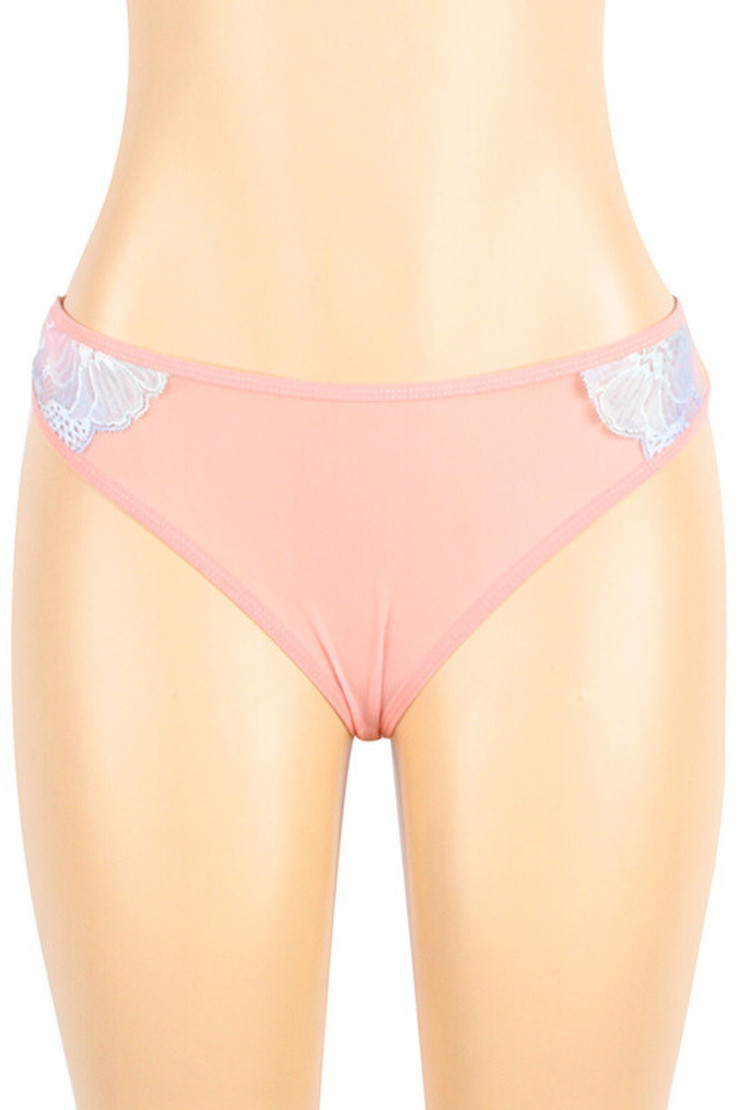 Fernie Pastel Peach Plus Size Asymmetric Classic Fairy Babydoll