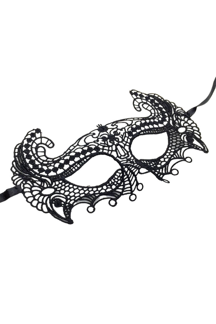 Augestina Gothic Embroidered Masquerade Venetian Eye Mask