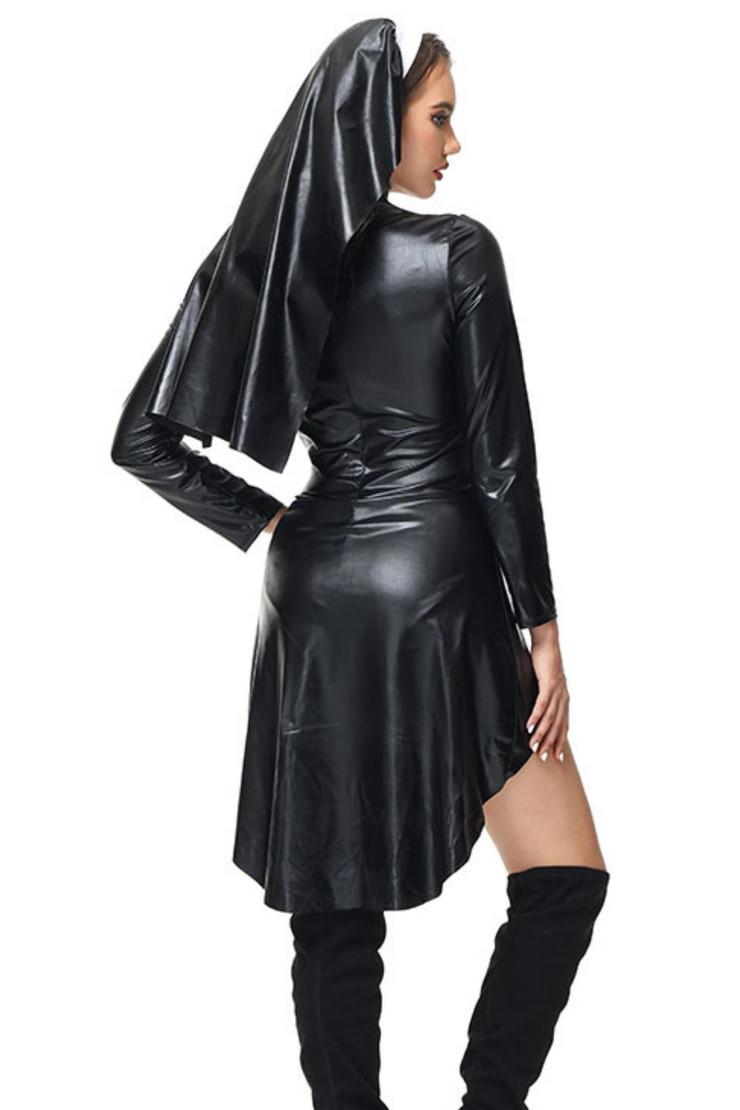 Gothic Vinyl Nun Costume