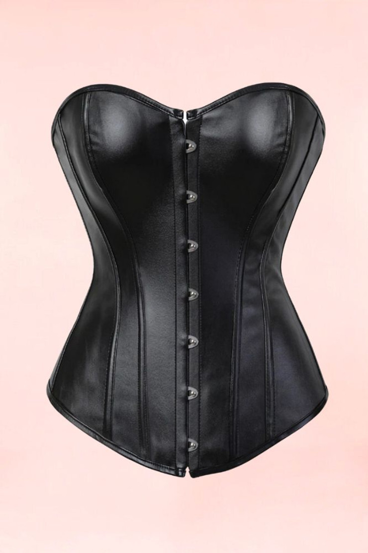 Veronique Vegan Leather Corset Top