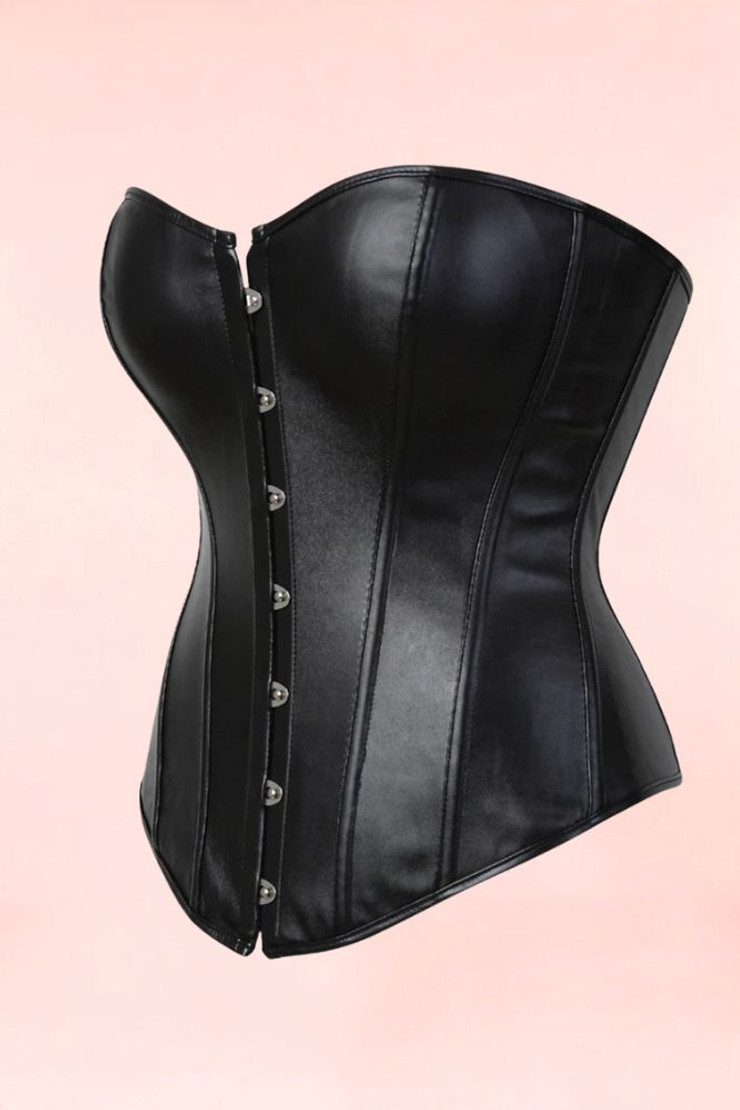Veronique Vegan Leather Corset Top