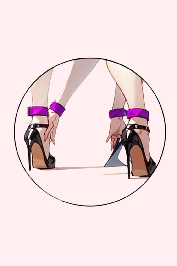 Neoprene Soft Handcuff to Ankle Cuff Bondage Restraint Set