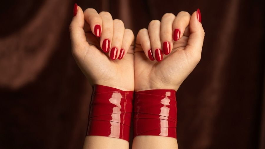 Bondage tape criss cross wrappping rtechnique Bondage tape criss cross wrappping