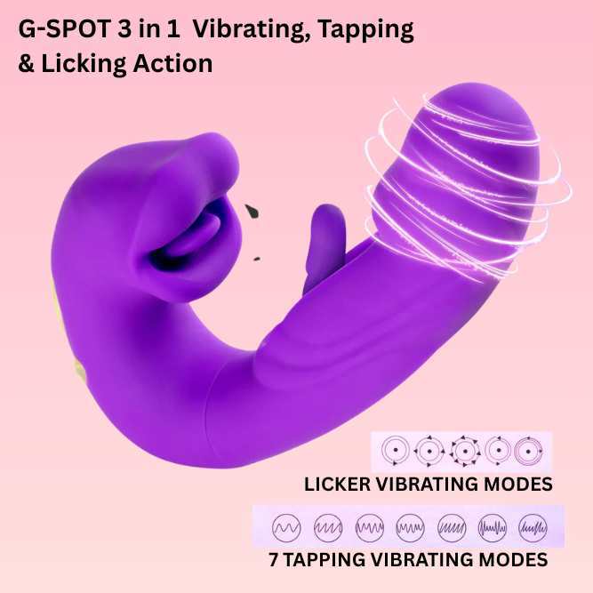 Licking action David 3 in 1 gspot vibrator