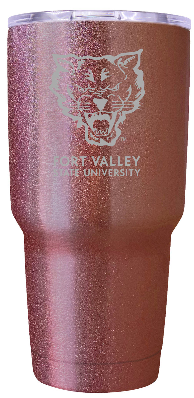 Fort Valley State University 24 oz Insulated Tumbler Etched - Rose Gold