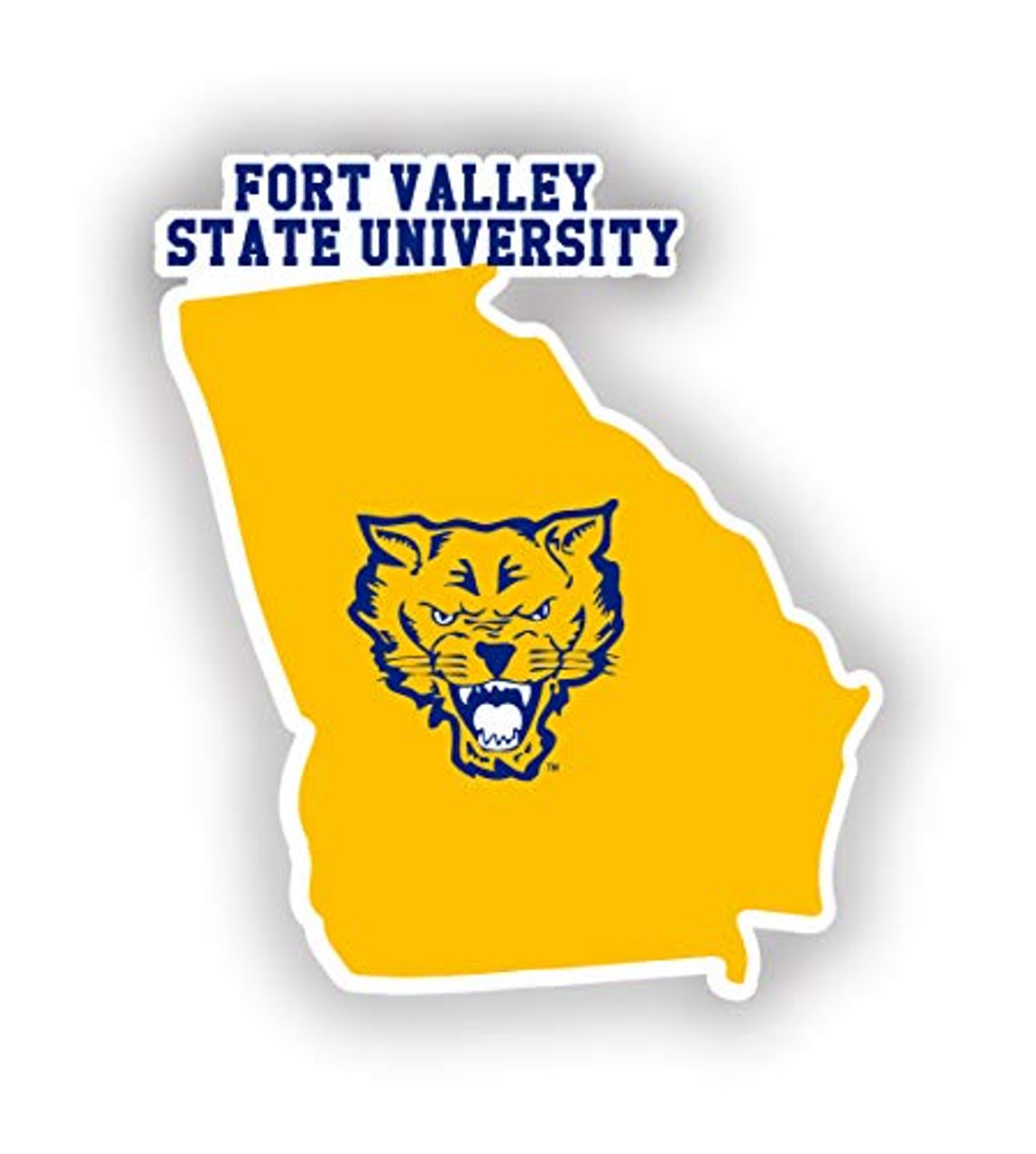 Fort Valley State University 4" State Shape Decal