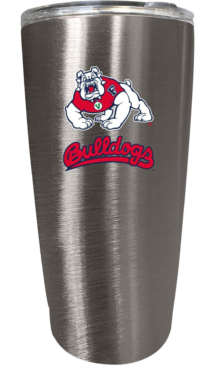 Fresno State Bulldogs 16 oz Insulated Stainless Steel Tumbler colorless