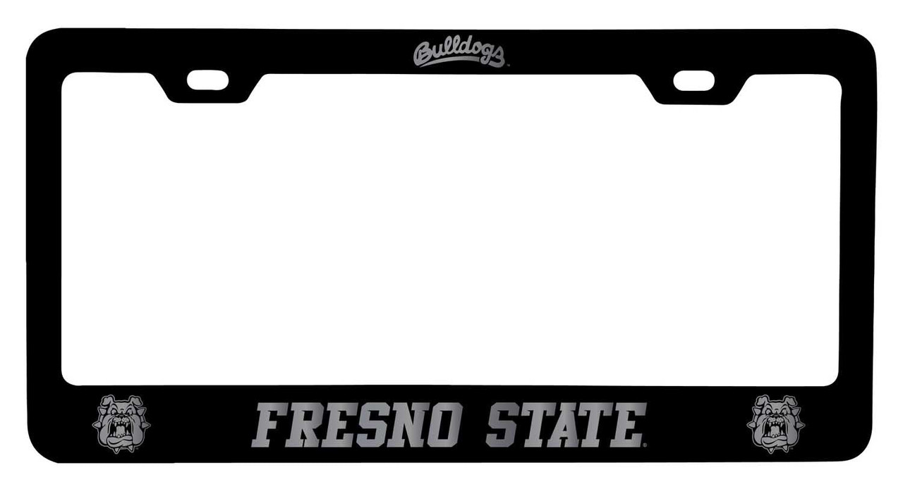 Fresno State Bulldogs Laser Engraved Metal License Plate Frame Choose Your Color