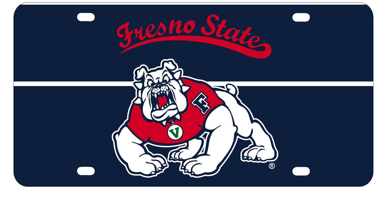 Fresno State Bulldogs Metal License Plate Car Tag