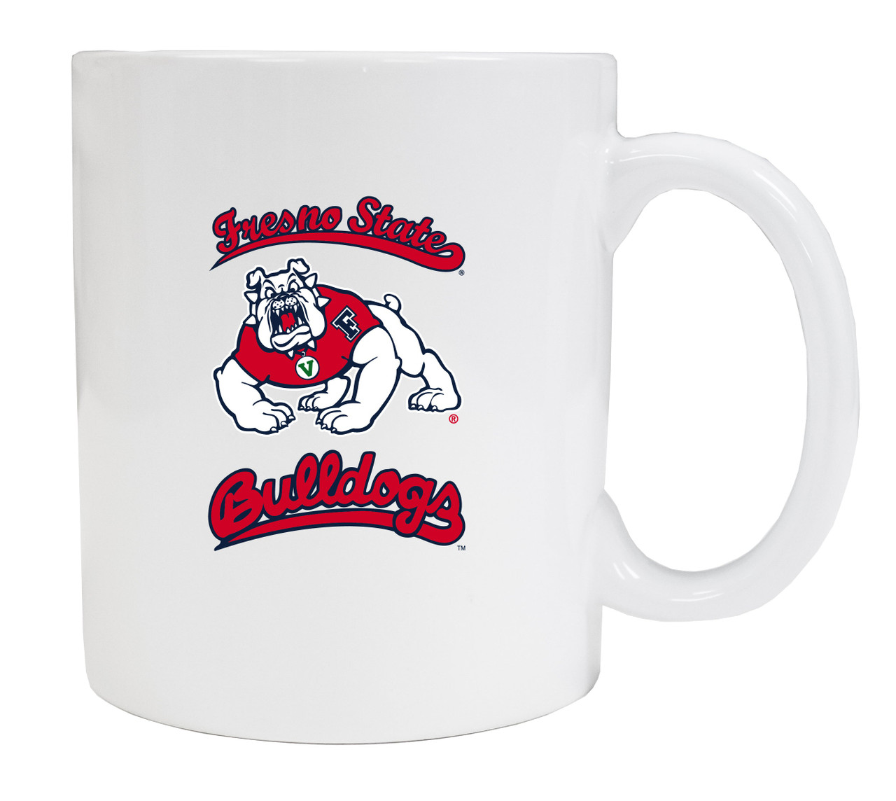 Fresno State Bulldogs White Ceramic Mug (White).