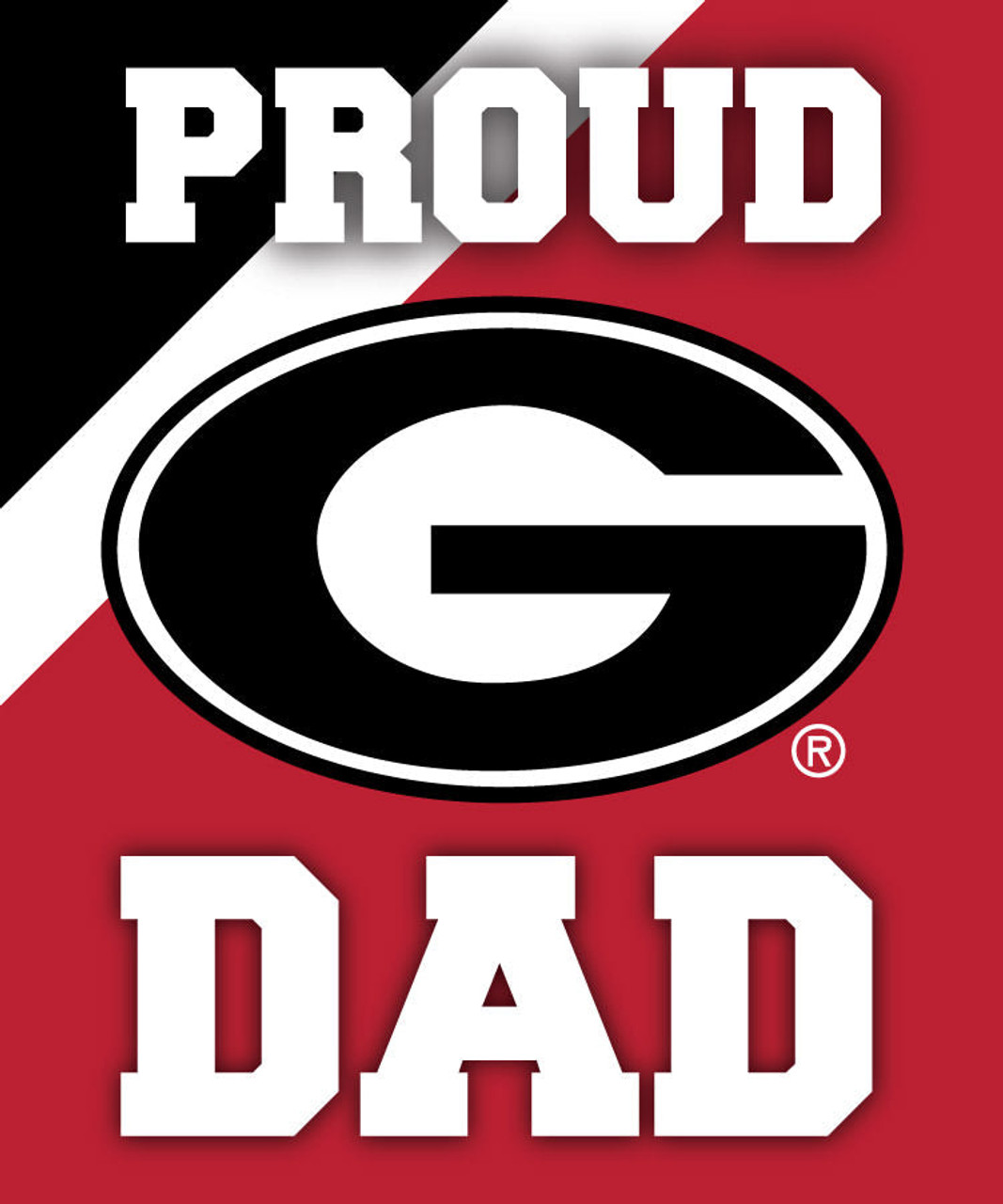 Georgia Bulldogs NCAA Collegiate 5x6 Inch Rectangle Stripe Proud Dad Decal Sticker