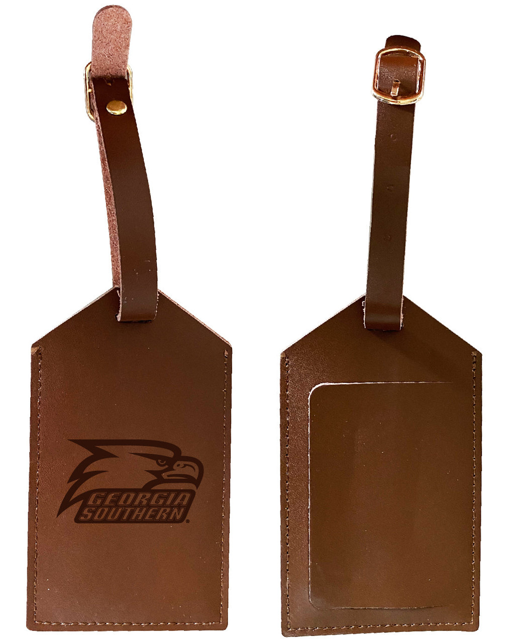 Georgia Southern Eagles Leather Luggage Tag Engraved