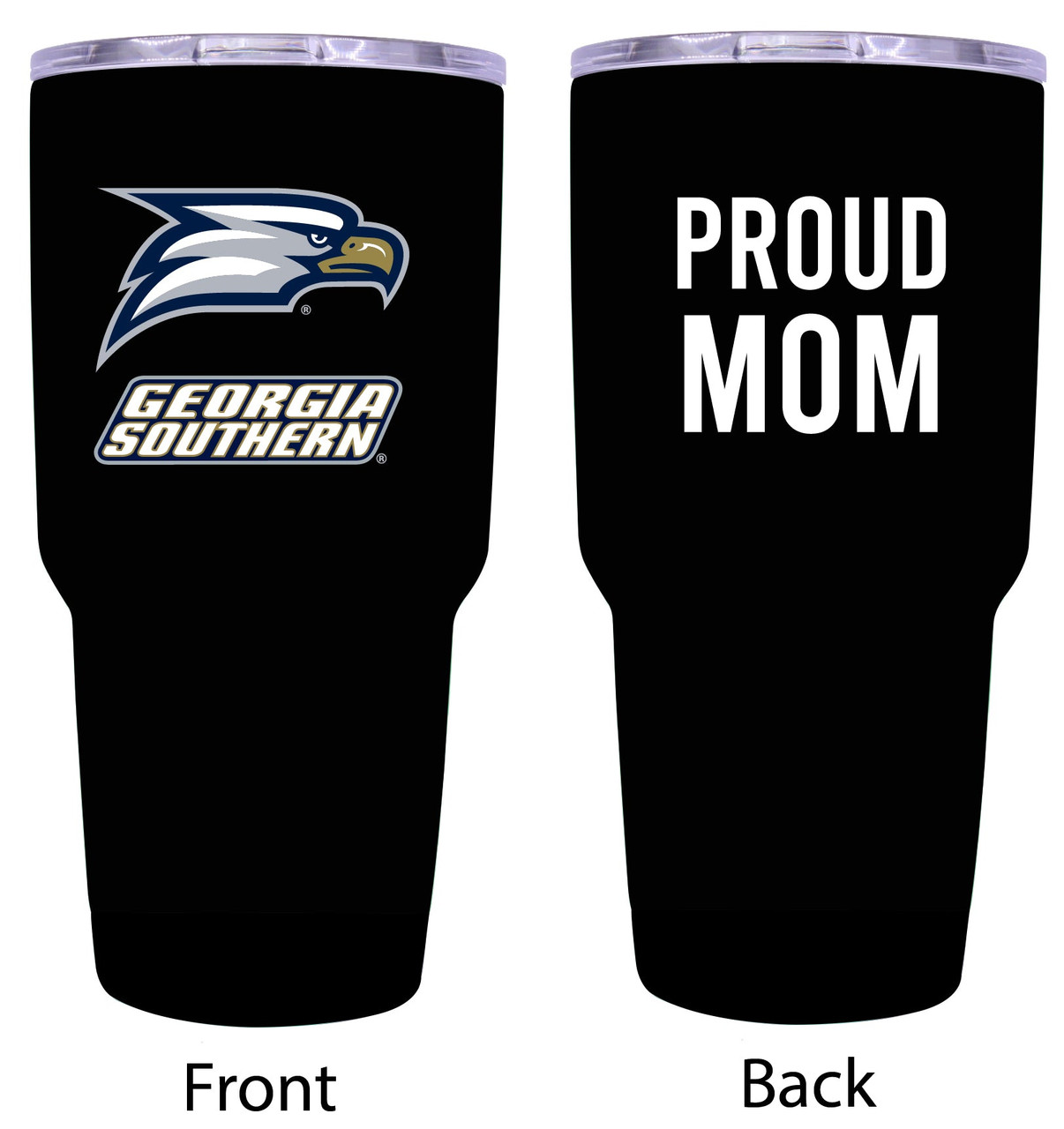 Georgia Southern Eagles Proud Mom 24 oz Insulated Stainless Steel Tumblers Black.