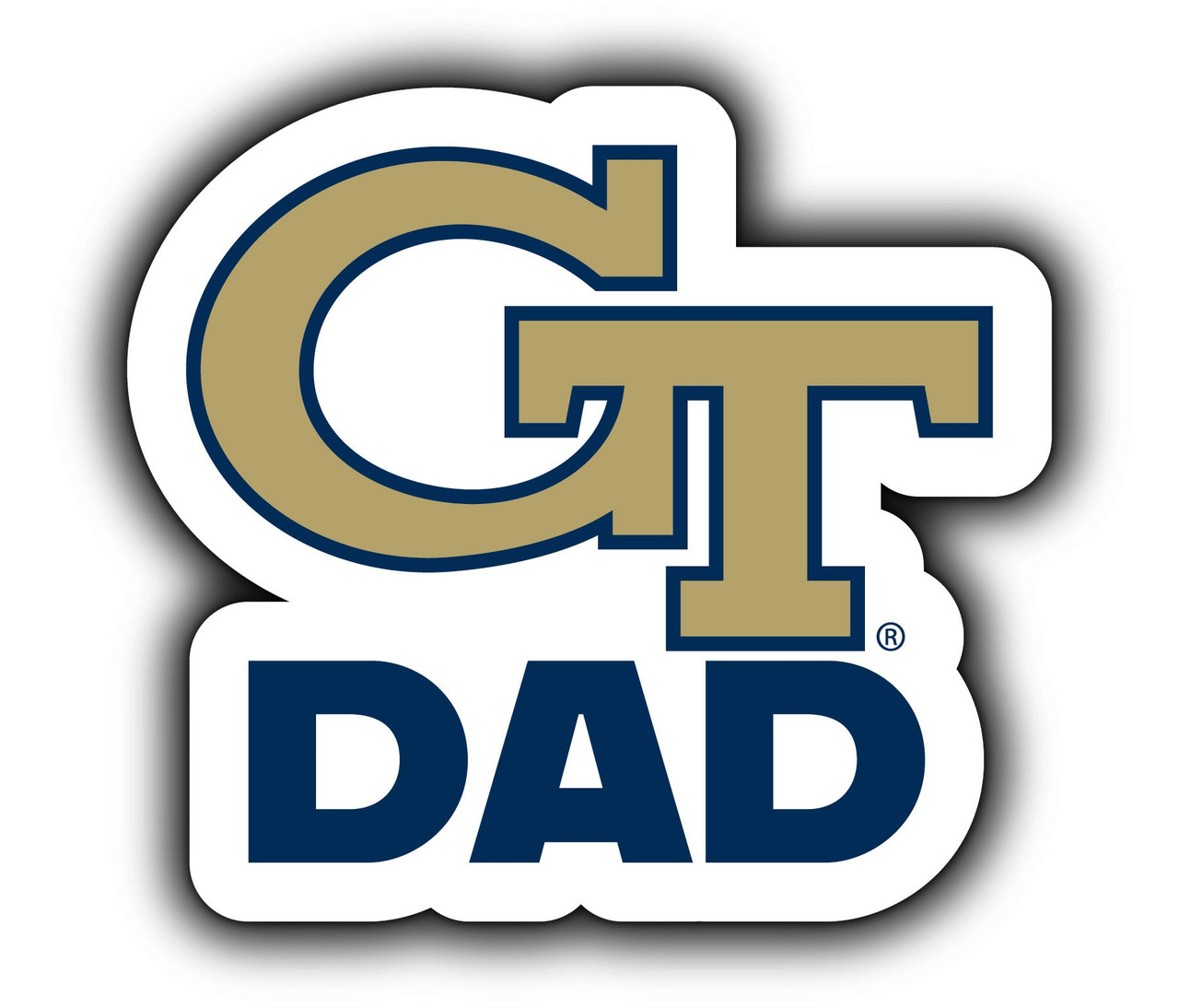 Georgia Tech Yellow Jackets 4-Inch Proud Dad Die Cut Decal